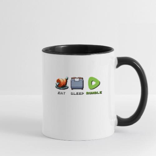 Eat Sleep Rumble merch - Contrast Coffee Mug