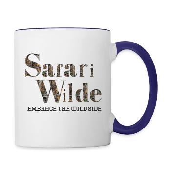 Safari Wilde Mossy Oak Camo - Contrast Coffee Mug - white/cobalt blue - Right