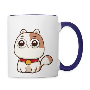 Little Kitty - Contrast Coffee Mug - white/cobalt blue - Right