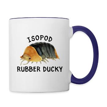Isopod cubaris sp rubber ducky - Contrast Coffee Mug - white/cobalt blue - Right