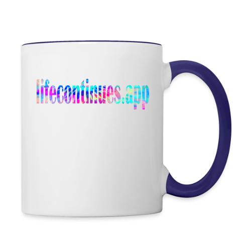 Lifecontinues.app1 - Contrast Coffee Mug