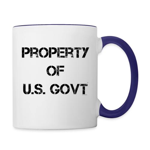 PROPERTY OF U.S. GOVT, black captureit - Contrast Coffee Mug