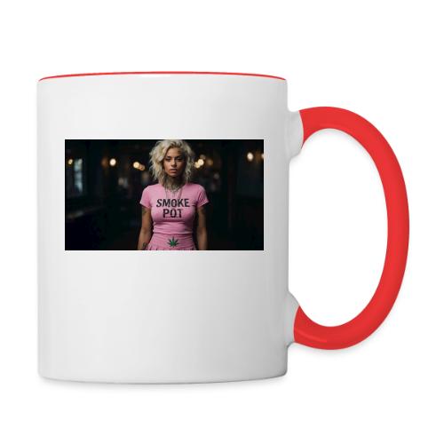 **Smoke Pot Pink Rebel Tee** - Contrast Coffee Mug