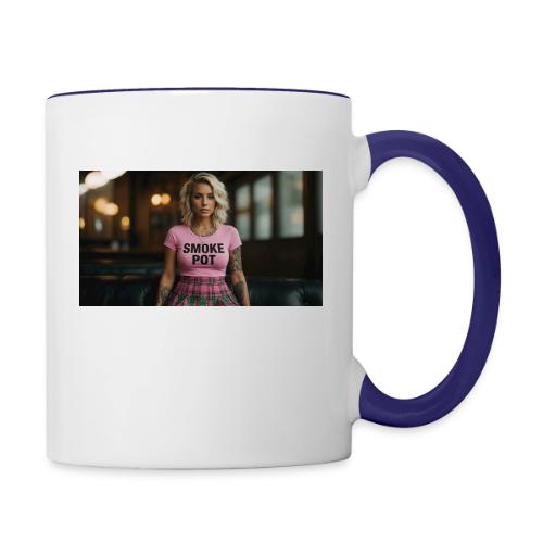 **Smoke Pot Pink Rebel Tee** - Contrast Coffee Mug