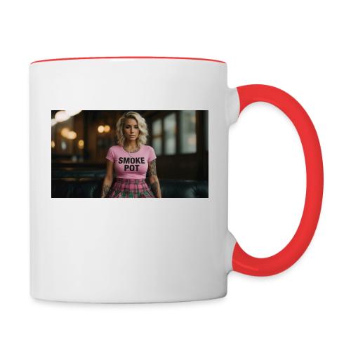 **Smoke Pot Pink Rebel Tee** - Contrast Coffee Mug