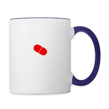 red pill - Contrast Coffee Mug - white/cobalt blue - Right