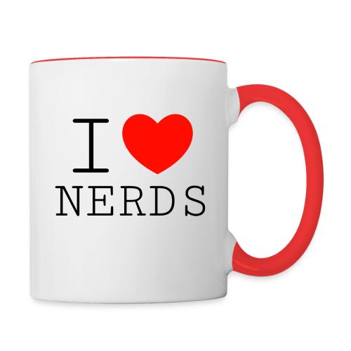 i LOVE NERDS - Contrast Coffee Mug