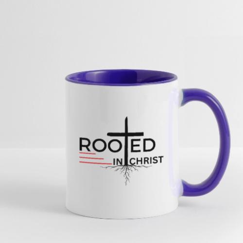 Rooted in Christ - Colossians 2:7 - Contrast Coffee Mug
