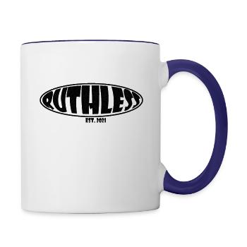 RUTHLESS WARP STREETWARE LOGO - Contrast Coffee Mug - white/cobalt blue - Right