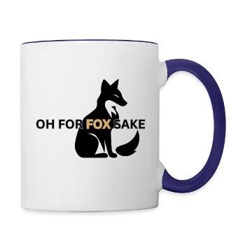 OH FOR FOX SAKE - Contrast Coffee Mug - white/cobalt blue - Right