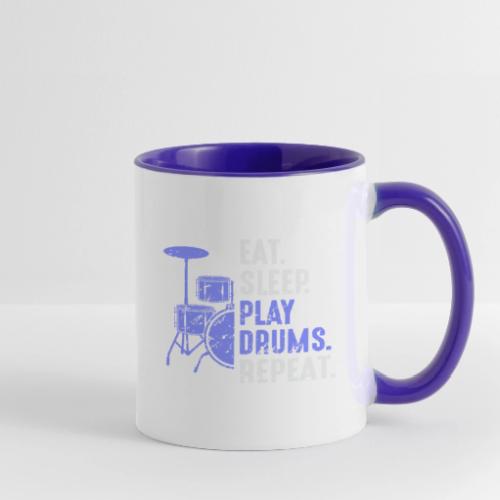 Eat Sleep Play Drums Repeat - Contrast Coffee Mug