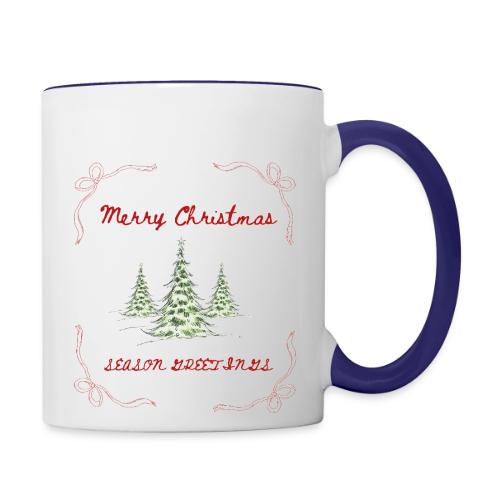 Beautiful Green Christmas Tree Graphic - Contrast Coffee Mug