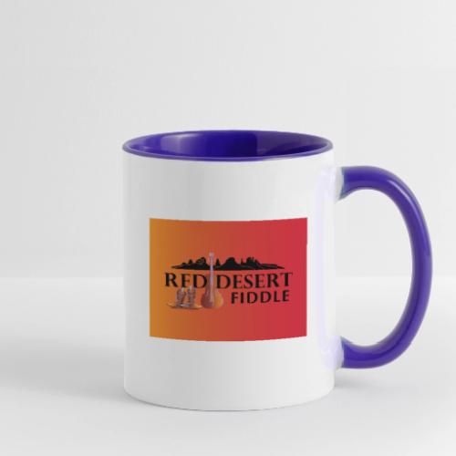 Red Desert Fiddle - Black Text Transfer Patch - Contrast Coffee Mug
