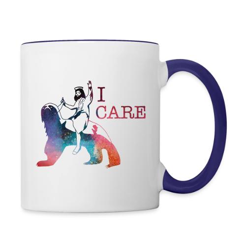 Jesus Cares Galaxy - Contrast Coffee Mug
