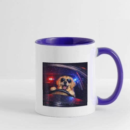 Funny Police Golden Retriever Meme Tee - Contrast Coffee Mug