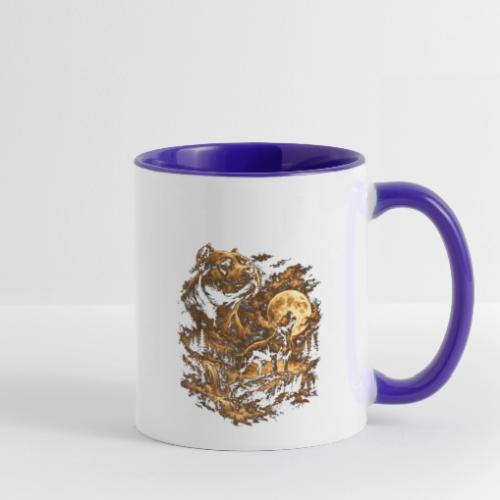 Pit Bull Howling Moon Fantasy Forest Tee - Contrast Coffee Mug