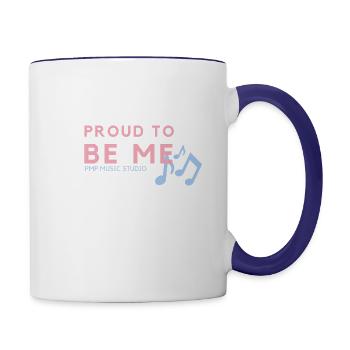 Trans Flag Colors - Contrast Coffee Mug - white/cobalt blue - Right