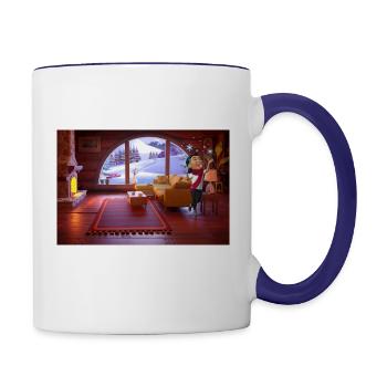Smart girls in world - Contrast Coffee Mug - white/cobalt blue - Right