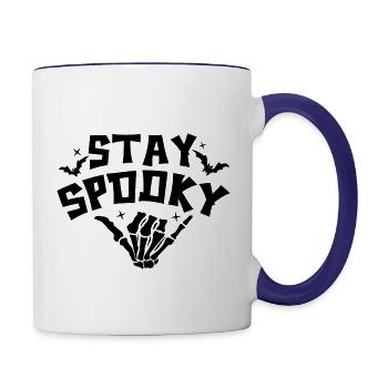 Retro Halloween Cut File - Contrast Coffee Mug - white/cobalt blue - Right