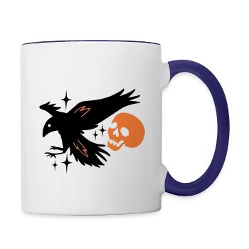raven - Contrast Coffee Mug - white/cobalt blue - Right