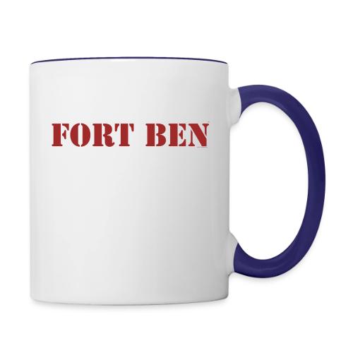 FORT BEN, red stencil - Contrast Coffee Mug