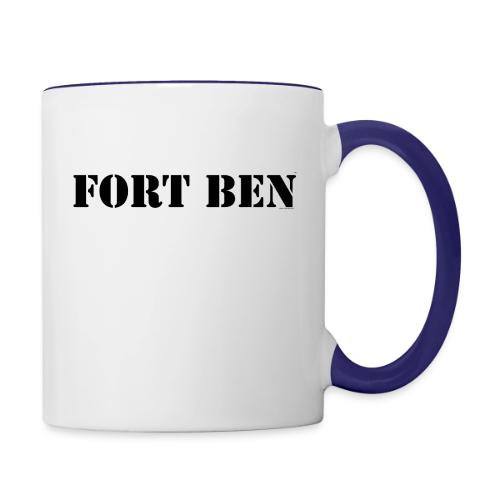 FORT BEN, black stencil - Contrast Coffee Mug
