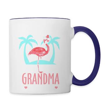 Grammingo Like A Normal Grandma - Contrast Coffee Mug - white/cobalt blue - Right