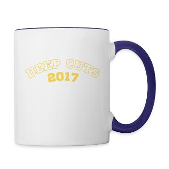 Deep cuts - Contrast Coffee Mug - white/cobalt blue - Right