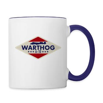 A10 Thunderbolt II cute Copy Copy - Contrast Coffee Mug - white/cobalt blue - Right
