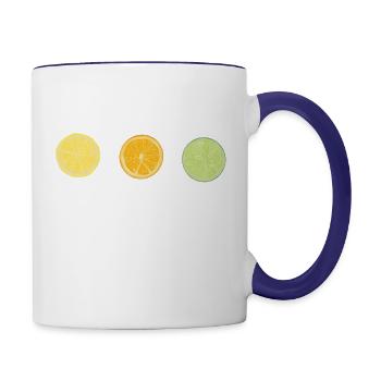 Summer Slices - Contrast Coffee Mug - white/cobalt blue - Right