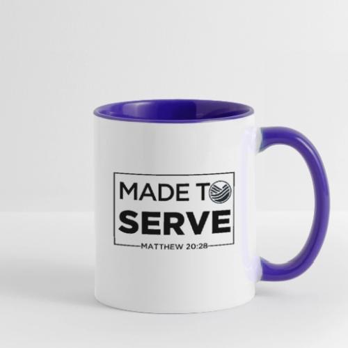 Made to Serve Matthew 20:28 in black - Contrast Coffee Mug
