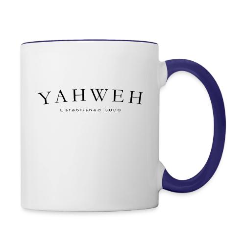 Yahweh Established 0000 in black - Contrast Coffee Mug
