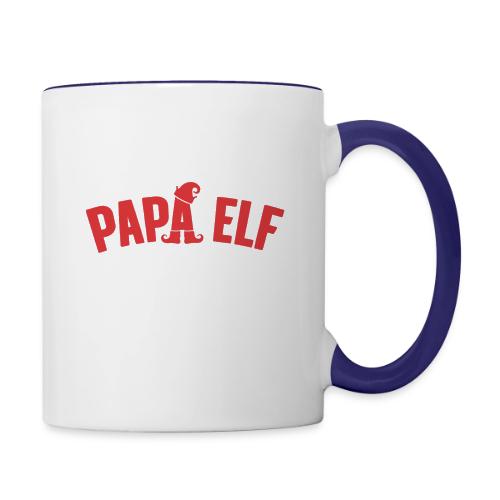 Papa Elf in Red - Contrast Coffee Mug