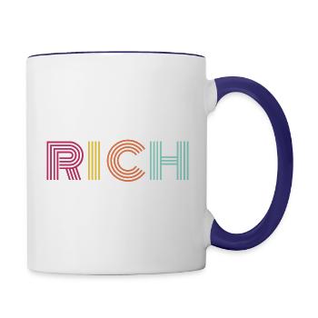 Somebody's Rich Grandma - Contrast Coffee Mug - white/cobalt blue - Right