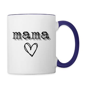 proud mam ..mam is the every thing - Contrast Coffee Mug - white/cobalt blue - Right