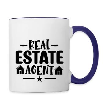 Real Estate Agent - Contrast Coffee Mug - white/cobalt blue - Right