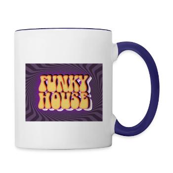 3 Fungky House - Contrast Coffee Mug - white/cobalt blue - Right