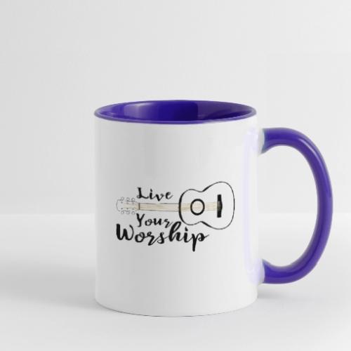 Live Your Worship, Don’t Just Give Lip Service - Contrast Coffee Mug