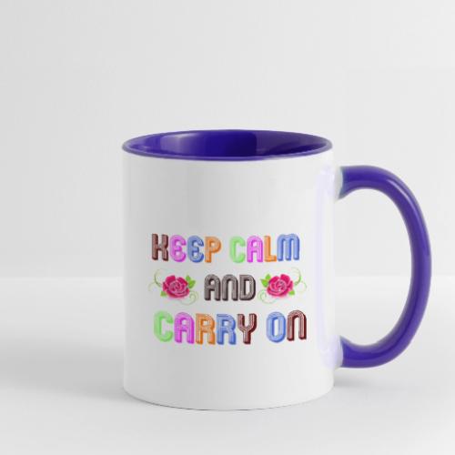 keep calm and carry on - Contrast Coffee Mug