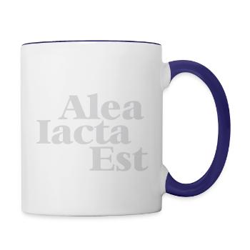 Latin phrases - Contrast Coffee Mug - white/cobalt blue - Right