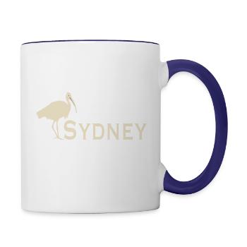 Bin Chicken Sydney - Contrast Coffee Mug - white/cobalt blue - Right