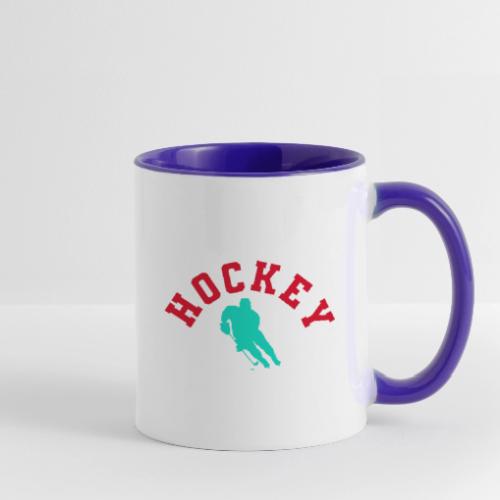 Hockey Player Silhouette - Contrast Coffee Mug