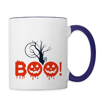 Boo - Contrast Coffee Mug - white/cobalt blue - Right