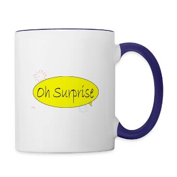 A surprise T-shirt - Contrast Coffee Mug - white/cobalt blue - Right
