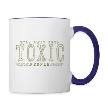 toxic - Contrast Coffee Mug - white/cobalt blue - Right