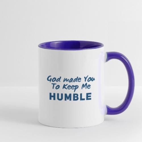 Christian Humility (blue) - Contrast Coffee Mug