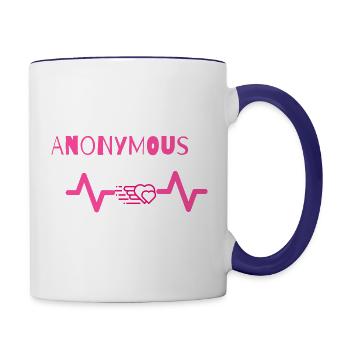 up anonymous - Contrast Coffee Mug - white/cobalt blue - Right