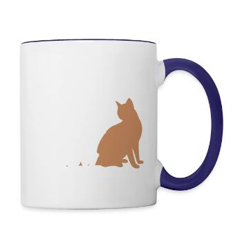 New Year New Meow - Contrast Coffee Mug - white/cobalt blue - Right