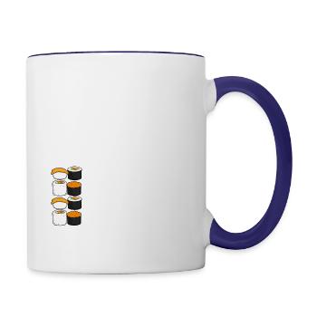 Sushi Low Battery - Contrast Coffee Mug - white/cobalt blue - Right