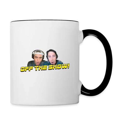 OFF THE SHOW! (horizontal, no glow) - Contrast Coffee Mug